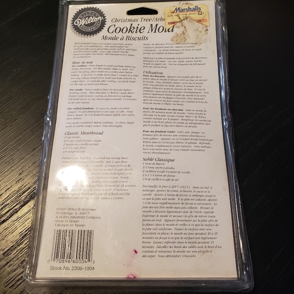 Vintage Wilton Christmas Tree Cookie Mold Stoneware 1997 NEW - Picture 4 of 6